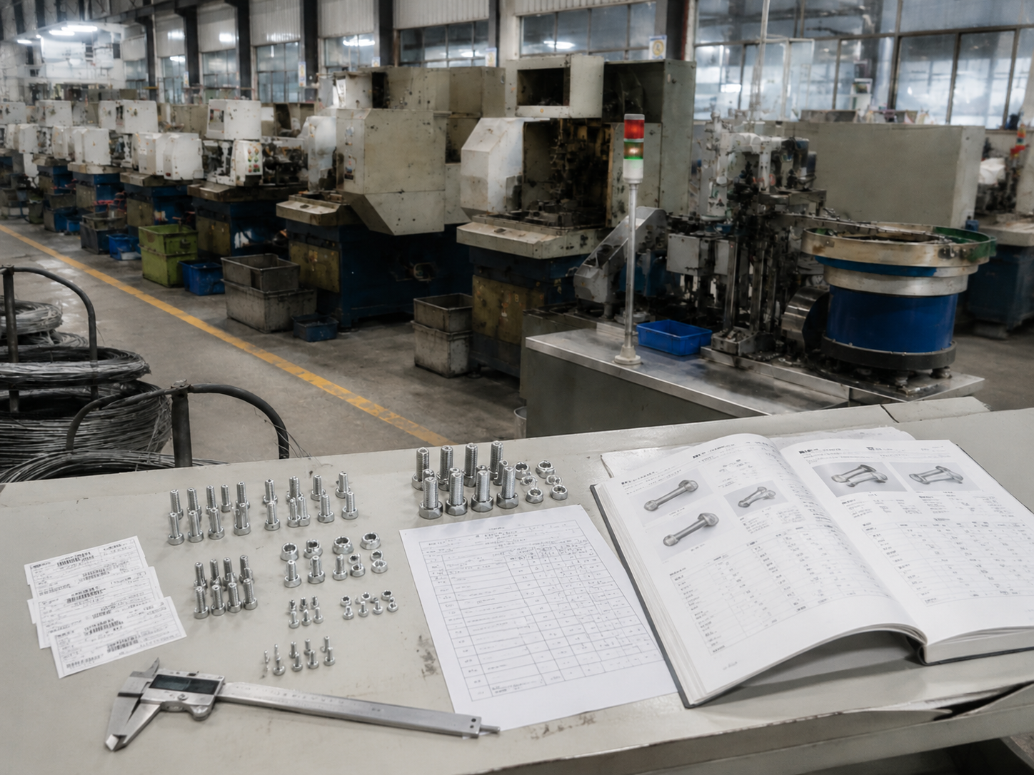 modern fastener workshop sample desk