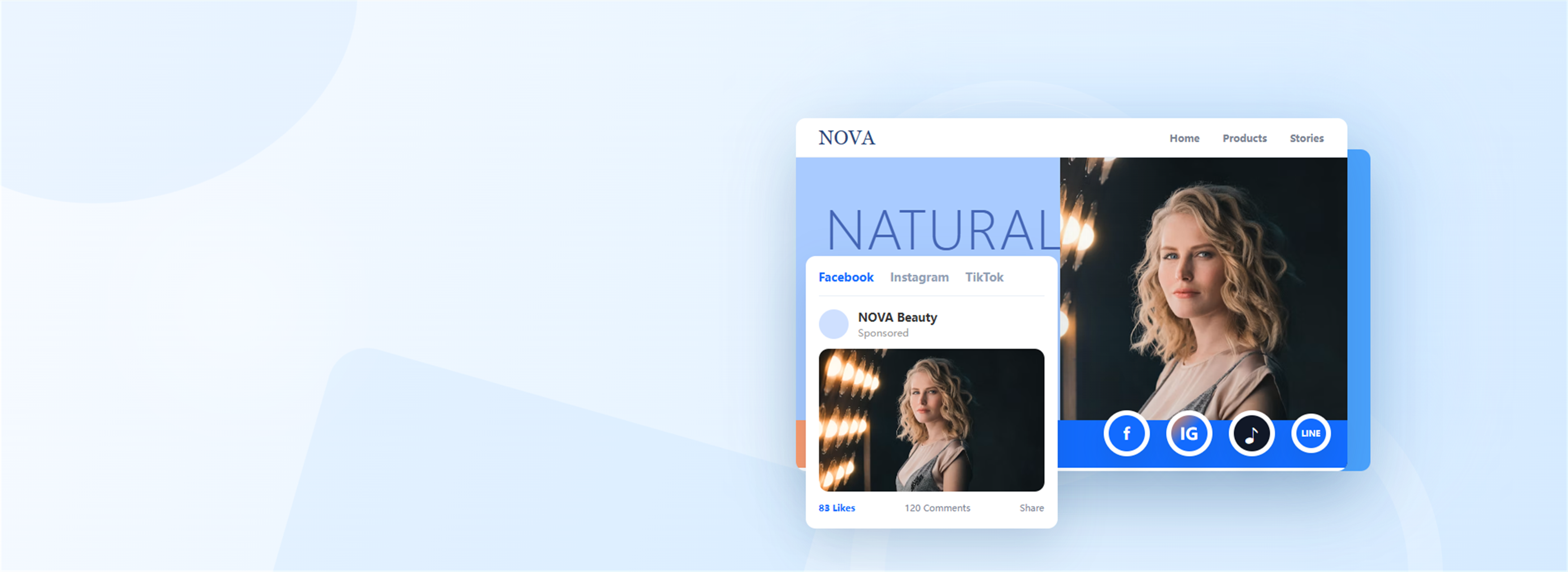 ai social assistant hero visual